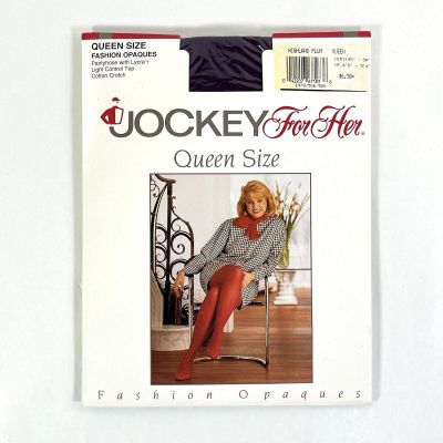 Vintage JOCKEY FOR HER Fashion Opaques Queen HIGHLAND PLUM 1990s New