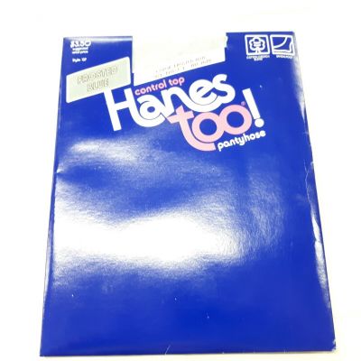 Control Top Hanes Too Pantyhose Vintage  Frosted Blue Style 137 Plus E-F