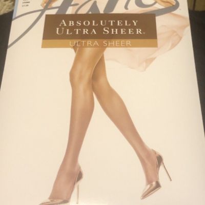 HANES ABSOLUTELY ULTRA SHEER SIZEA STONE CONTROL TOP SHEER TOE STYLE 00707 NEW