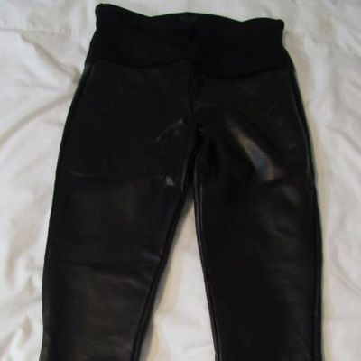 Spanx 20258R Leggings for Women - Black RED HOT NWOT LEATHER LOOK