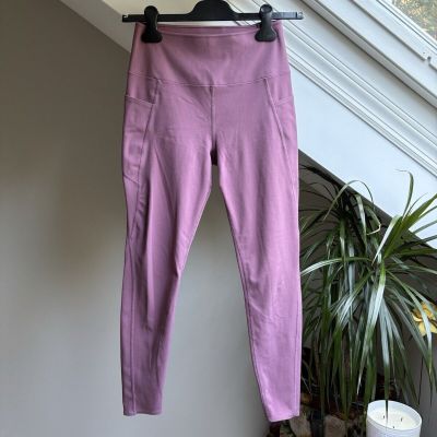 Uniqlo AIRism Small Pink Leggings Athletic Yoga Workout Pockets Mauve Purple