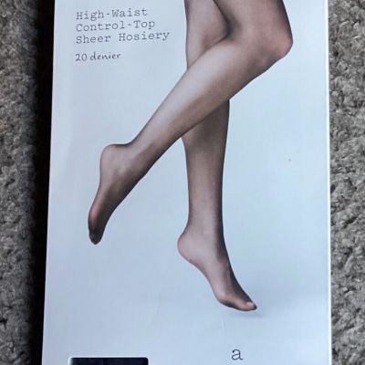 A New Day Nylons Sheer Hosiery Ebony, Light Black Medium To Large Fit New