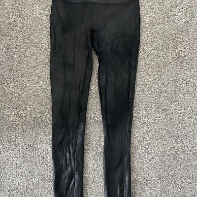 Spanx Women’s Black Coated Leggings Size Medium