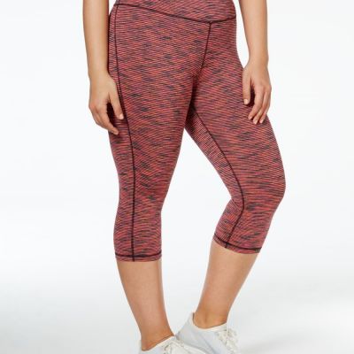 Ideology Womens Plus Size Spaced Dyed Cropped Leggings-2X