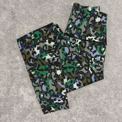 offline by aerie 7/8 leggings print Blue Green Black Multi NWOT Small