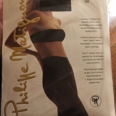 NEW Philippe Matignon Small All Day 50 Brown Control Top Opaque Tights Pantyhose