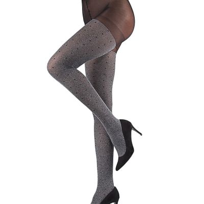 Women's Static Pindot Opaque Nylon Tights