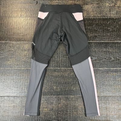 Victoria's Secret Pink Ultimate Black Gray Breathable Leggings Women's Size M