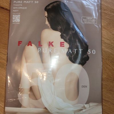 Falke Women's Pure Matt 50 Semi-Opaque Comfort Waistband Tights Brenda Size M