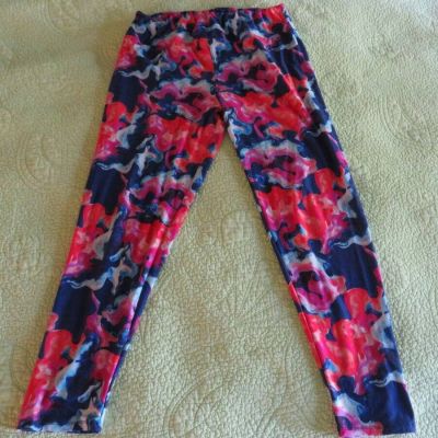 FABULEGS Marble Ripple Flow Bright Color Pop LEGGINGS Ladies Sz XL 22+ Plus