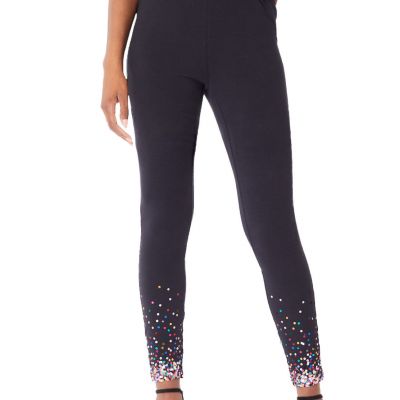 Roaman's Women's Plus Size Embellished Leggings