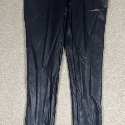 Spanx Size S Faux Leather Leggings for Women Black Stretch Preppy Travel Pants