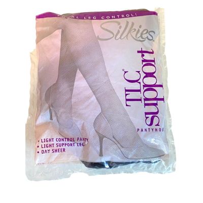 Silkies Vintage Y2K TLC Support Pantyhose Barely Black Women's Medium NWT