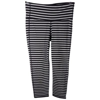 Athleta Leggings Zebra Black White Stripes Womens XS Extra Small Compression