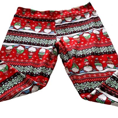 Christmas Gnomes Lounge Pajama Bottom Women's Size XXXL/3XG Lined No Boundaries