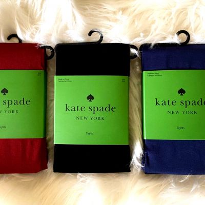 KATE SPADE Opaque Black Tights Women's U Choose Size and Color  NWT