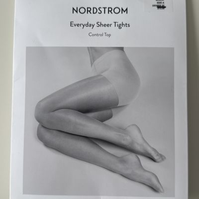 Nordstrom Everyday Sheer tights, control top size A Black