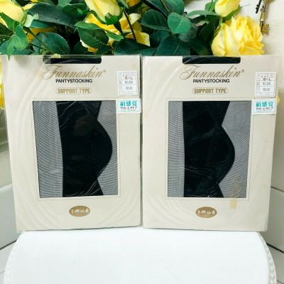 FUNNASKIN Pantyhose Pantystocking Black Ultra Sheer Size 145-175cm Made in Japan