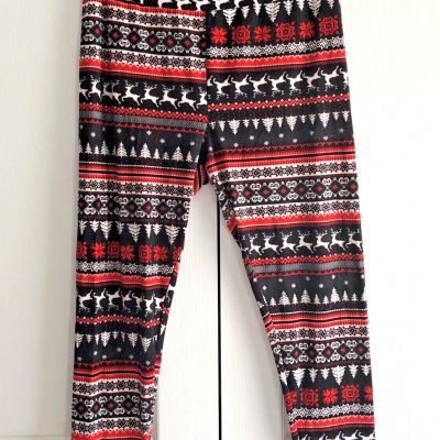 No Boundaries Women's Christmas Leggings Size XXL Fair Isle Super Soft Stretchy