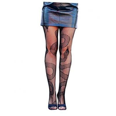 Designer Patterned Tights One Size Snake