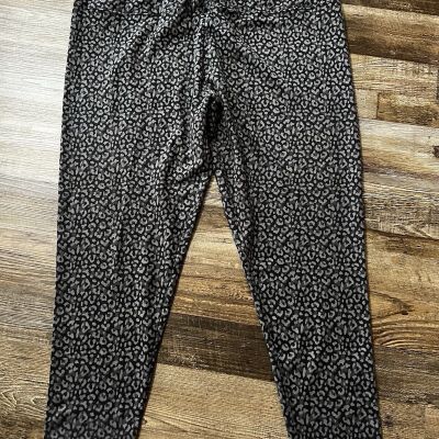 Soft Surroundings Plus Size 2x Leggings Animal Print Black