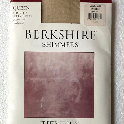 NIP  Berkshire Queen/Petite Shimmers Control Top Candlelight It Fits ! Rare VTG