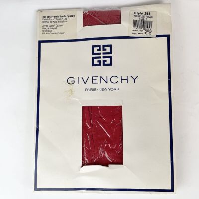 Vintage Givenchy Pantyhose Tights Red French Suede Opaque New Sz A Small #255