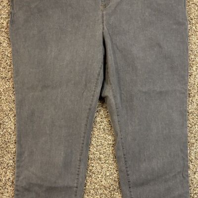 Woman Within Gray Jeggings. Size: 28W Petite.