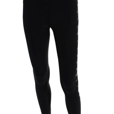 Ultracor Womens Shiny Star High Waist Ankle Leggings Pants Black Extra Small