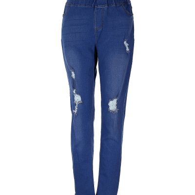 Fashion Women Blue Jeggings M