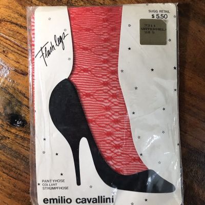 Vtg Emilio Cavallini Red Small Watermelon Valentines Sexy Tights ITALY NEW