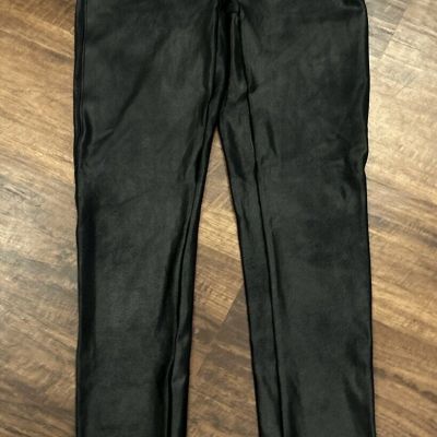 Spanx Black Faux Leather Leggings Women’s Size L EUC 112121