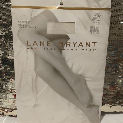 Lane Bryant Real Women Wear DaySheer Invisible Reinforced Toe Off White Size C