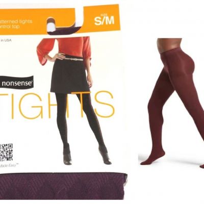 No Nonsene Fashion Tights Style must got control Burgundy  Color Size S/M