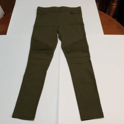 Lara Fashion Womens Green Stretch 5 Pocket Leggings Sz L