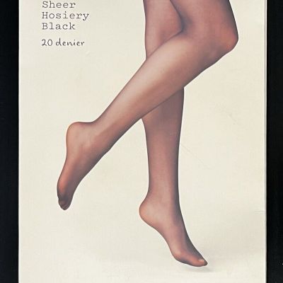 A New Day Women's Sheer Ebony Hosiery 20 denier Pantyhose Sz: S/M 100-150lbs