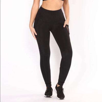 Fashion Nova Sport Black Leggings With Pockets