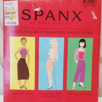 Spanx Size B Black Footless Super Control Shaping Pantyhose Below Knee A20276