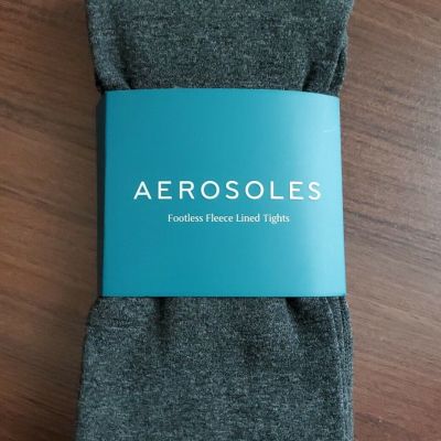 Aerosoles Footless Fleece Lined Tights M/L, Gray. NEW.