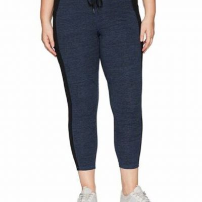 Calvin Klein Womens Plus Size Colorblock Drawstring Leggings-1X