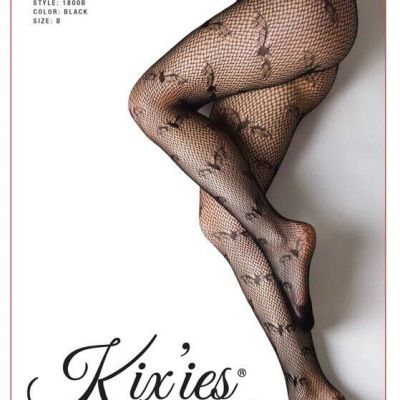 ??KIX'IES??Full Waisted Dark As Night BAT Patterned Tights Pantyhose Stockings