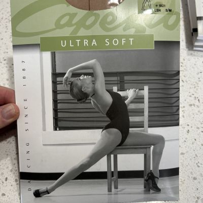 Capezio #1821 Women's Ultra Soft Tight. Hip Rider.  Light Suntan, Size S/M   NIB