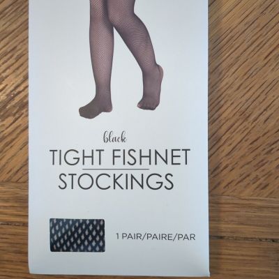 Woman's Black Tight Fishnet Stockings Up To 165 Lbs