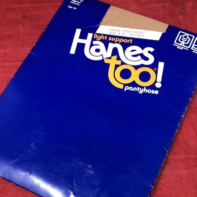 Hanes Too Light Support Pantyhose Sz A-B Little Color Nude VTG NOS NEW