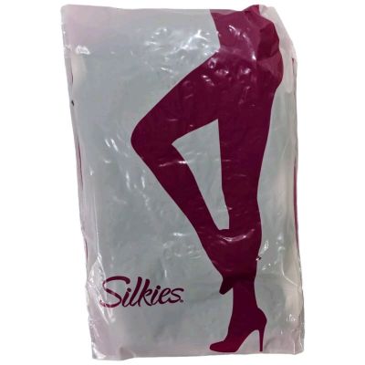 Black Silkies Pantyhose Womens Size Medium Microfiber Tights 700228 USA