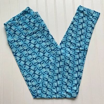 ???????? NWT LuLaRoe TC leggings Halloween blue ghosts sz 12-18 rare HTF UNICORN ????