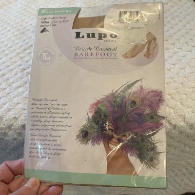 Lupo Brazil Colecao Carnival Light Control Pantyhose - Sz Q Barest Barefoot- NIP