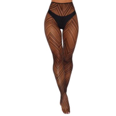 Chevron Net Tights O/S Black