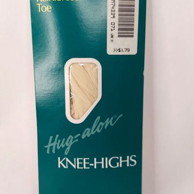 Sears Day Sheers Hug-Alon Knee Highs Regular Leg Ivory New 2 Pair Vintage