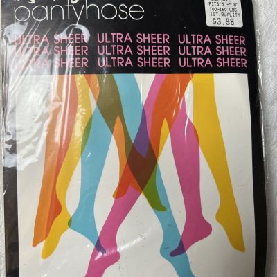 Lis-Mar Ultra Sheer Nylon Pantyhose Yellow One  Size USA NEW Vintage Fairy Kei